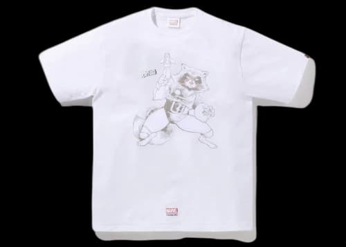 BAPE x Marvel Comics Rocket Raccoon T-Shirt White