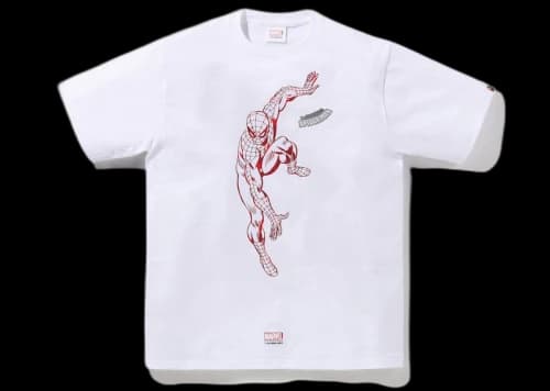 BAPE x Marvel Comics Spider-Man Tee White
