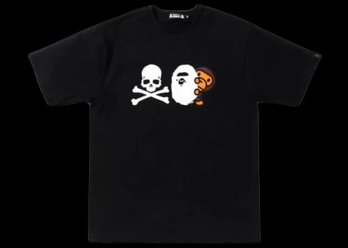 BAPE x MMJ Ape Head & Milo Tee Black