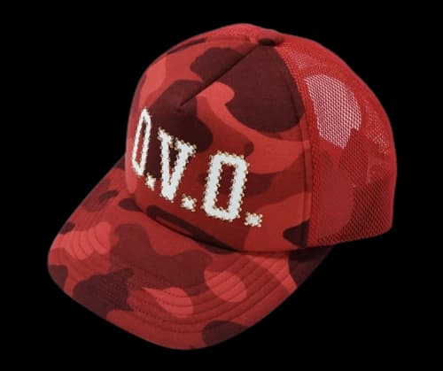 BAPE x OVO Color Camo Mesh Cap Red