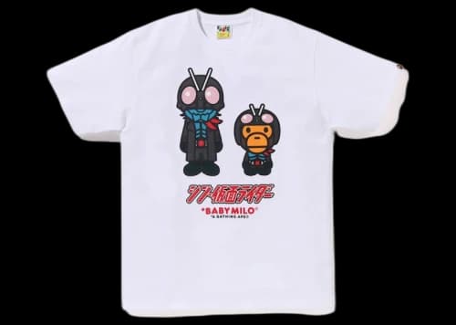 BAPE x Shin Kamen Rider No2 Baby Milo Tee White