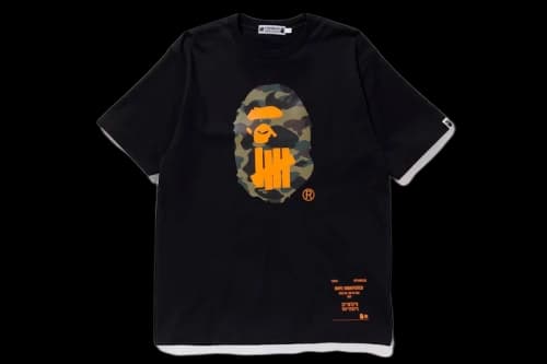 BAPE x Undefeated Sport Is War Ape Head Tee Black