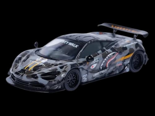 BAPE XLBWK Mini GT ABC Camo McLarren 720S 1/64 Black