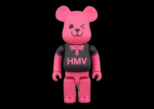 Bearbrick HMV Black Polo 25th Anniversary Ver 400% Pink