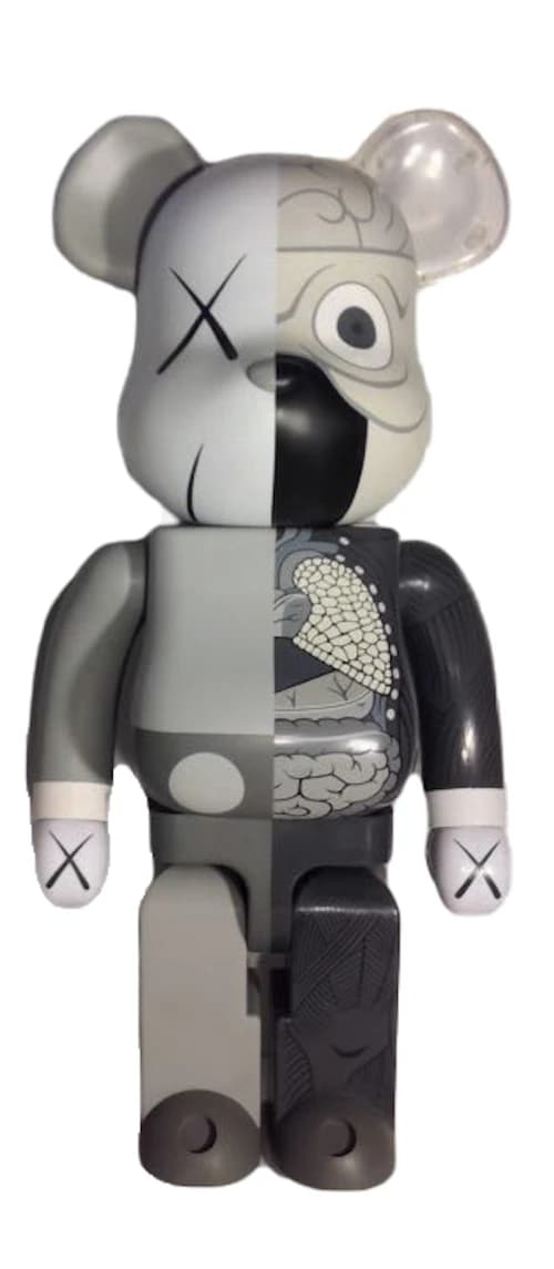 Bearbrick Kaws Dissected 1000% Grey