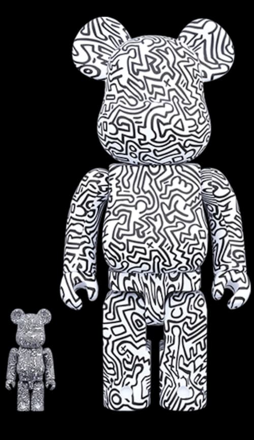 Bearbrick Keith Haring #4 100% & 400% Set White