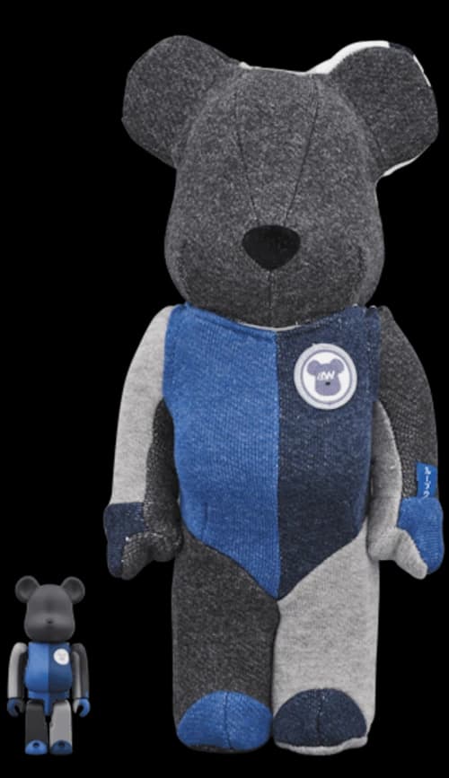 Bearbrick Loopwheeler 100% & 400% Set Black/Blue