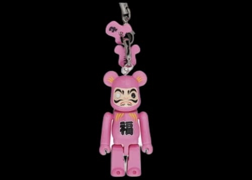 Bearbrick Medicom Daruma Keychain Pink