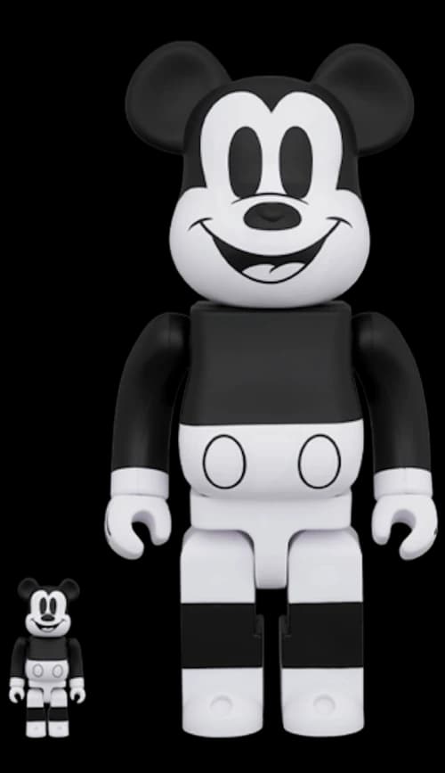 Bearbrick Mickey Mouse 2020 100% & 400% Set B&W Ver.