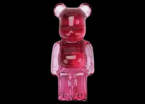 Bearbrick x Baccarat Brooch Pin Peony Pink