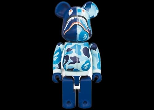 Bearbrick x BAPE ABC Camo Shark Chogokin 200% Blue