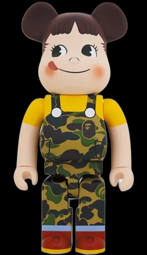 Bearbrick x BAPE Peko-chan 1000% Green Camo