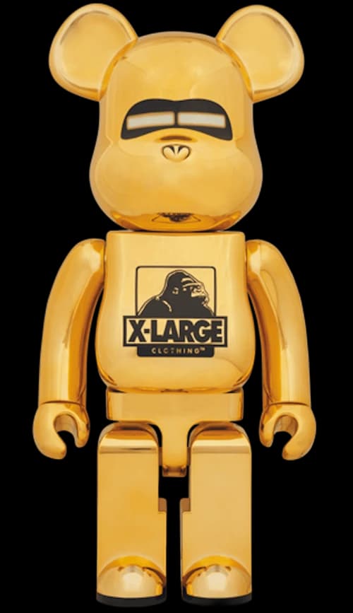 Bearbrick x XLarge x Hajime Sorayama 1000% Gold