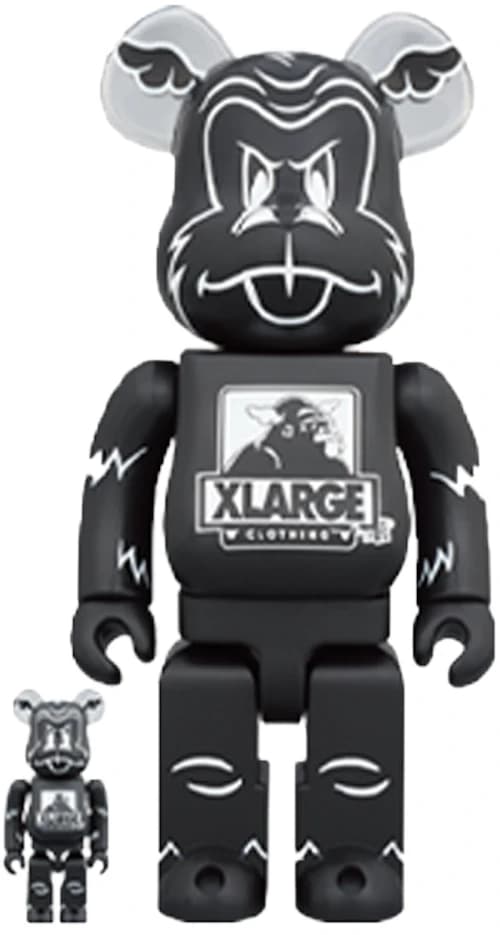 Bearbrick XLARGE x D*Face 100% & 400% Set Black