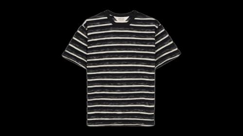 Brain Dead Casey Striped T-Shirt Black