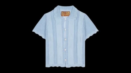 Brain Dead Translucent Doily Top Light Blue