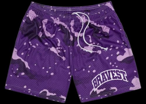 Bravest Studios Camo Shorts Purple