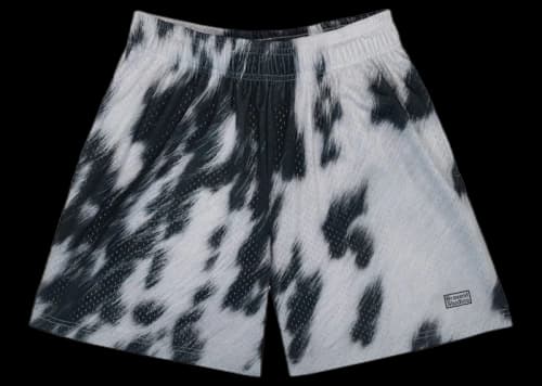 Bravest Studios Cow Print Shorts Black/White