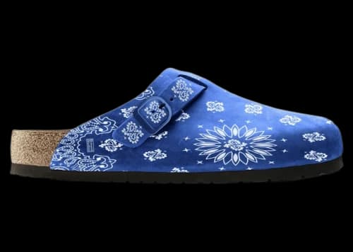 Bravest Studios Suede Paisley Clogs Blue