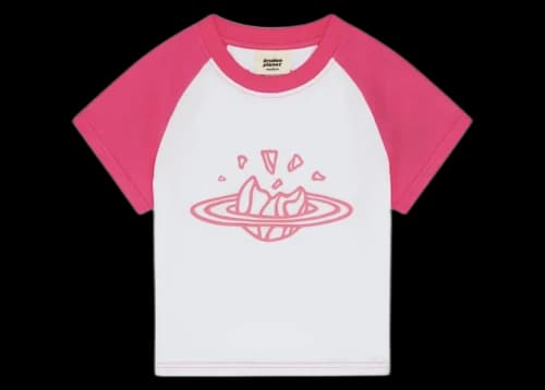 Broken Planet Baby Tee Snow White/Pink