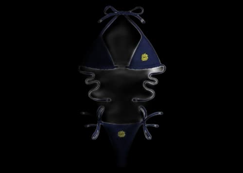Broken Planet Logo Bikini Navy Blue