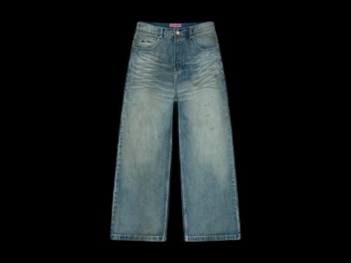 Broken Planet Wide-Leg Denim Jeans Light Blue