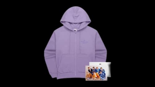 BTS Zip-Up Hoodie Multicolor
