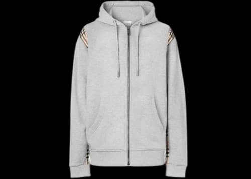 Burberry Vintage Check Panel Hoodie Grey/Beige