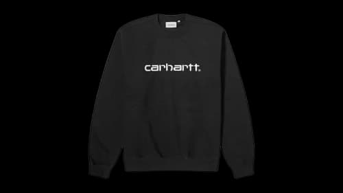 Carhartt WIP Logo Crew Sweatshirt Black/White