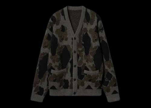 Carhartt WIP Merton Cardigan Grey Camo Duck