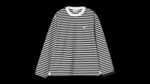 Carhartt WIP Women's L/S Ezra T-Shirt White/Black