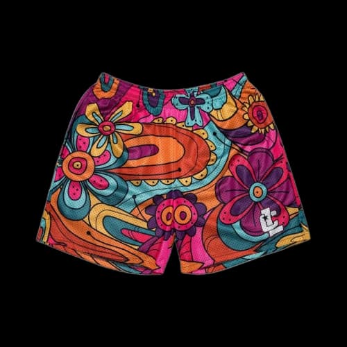 Chalk Line Flower Retro Shorts Multi