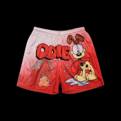 Chalk Line Odie Retro Garfield Shorts Red