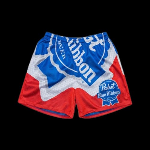 Chalk Line Pabst Blue Ribbon Logo Shorts Red