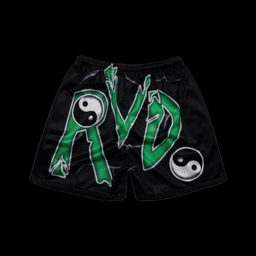Chalk Line RVD Black & Green Yin Yang Shorts Black