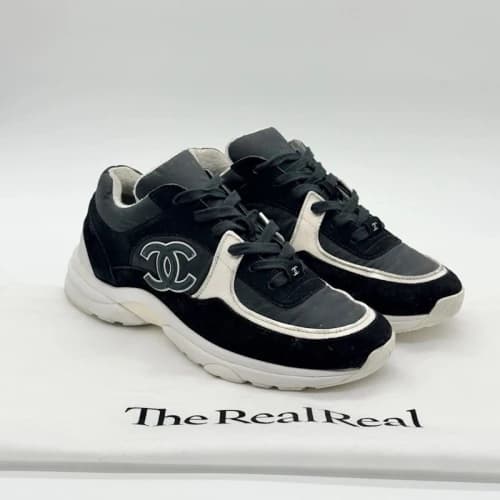 Chanel Low Top Trainer Black White