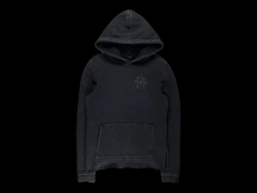 Chrome Hearts 711 Cemetary Cross Nylon Hoodie Black