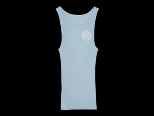 Chrome Hearts Baby Blue Rib Tank Blue