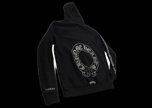 Chrome Hearts Silver Glitter Hoodie Black
