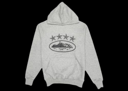 Corteiz 4Starz Alcatraz Hoodie Grey