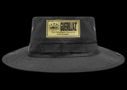 Corteiz 5 Starz Guerillaz Bucket Hat Black