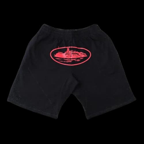 Corteiz Alcatraz Shorts Black/Red