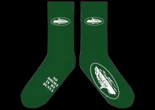 Corteiz Alcatraz Socks Forest Green