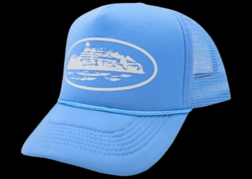 Corteiz Alcatraz Trucker Hat Baby Blue