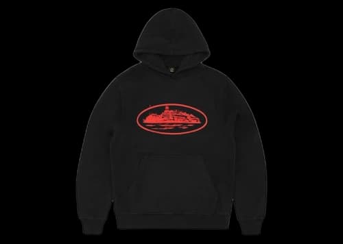Corteiz Alcatraz V2 Hoodie Black/Red