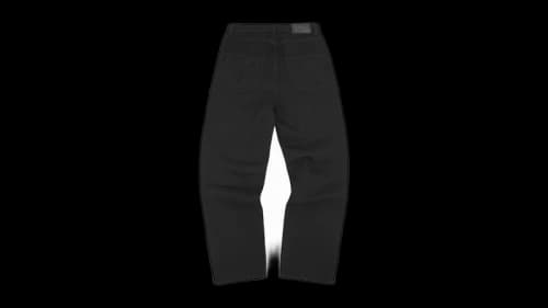 Corteiz Allstarz Baggy Jeans Triple Black