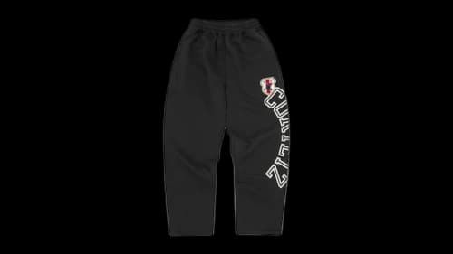 Corteiz Arch Shield Open Hem Sweatpant Black