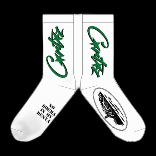 Corteiz Celtic Allstarz Socks White/Green