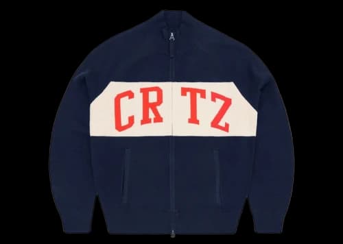 Corteiz CRTZ Knit Zip Up Navy