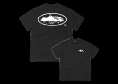 Corteiz Halftone Island Tee Black/White